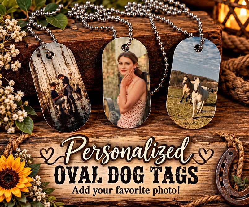 Oval Necklace Tags