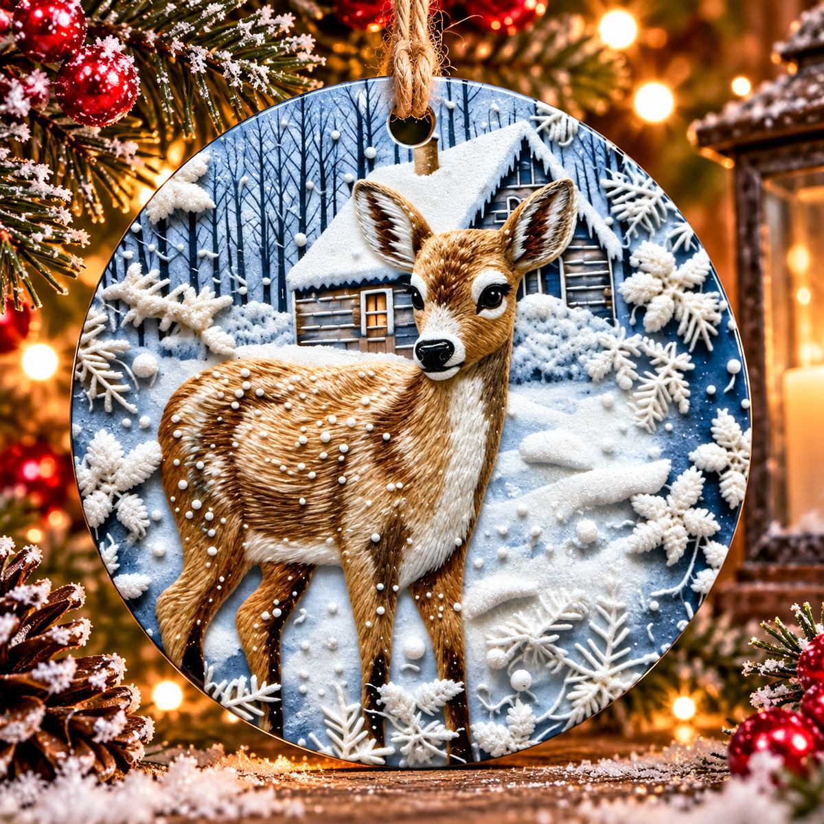 3 Inch Metal Ornament