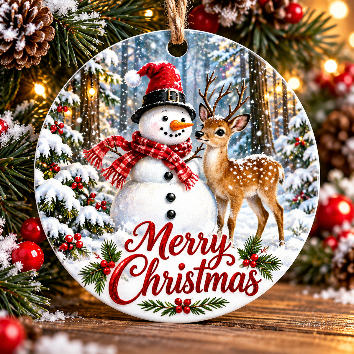 3 Inch Metal Ornament