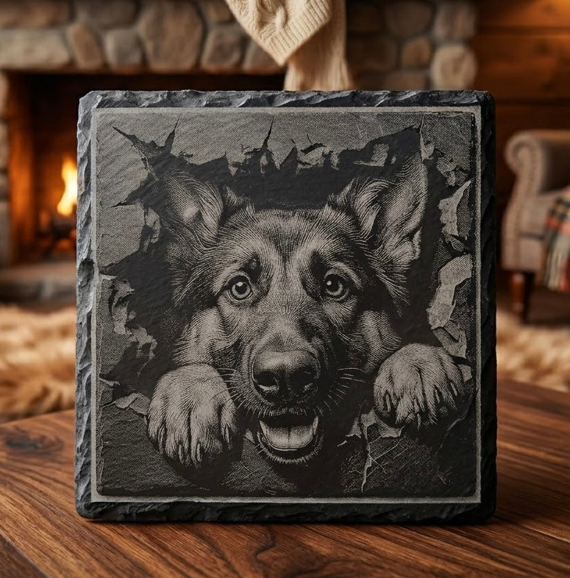 Slate Laser Engraved Coaster